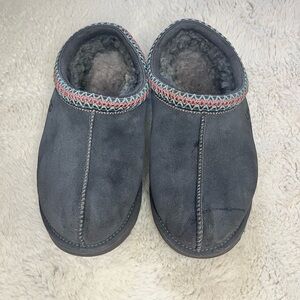 UGG Women's Gray Slippers with Multicolor Trim